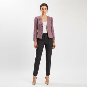 Resi Hammerer Vintage Purple Linen Blazer